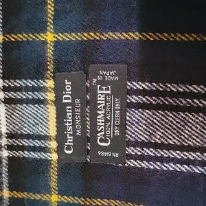 Christian Dior Monsieur scarf plaid